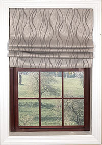 Cordless Flat Fold Roman Shades- economy fabrics