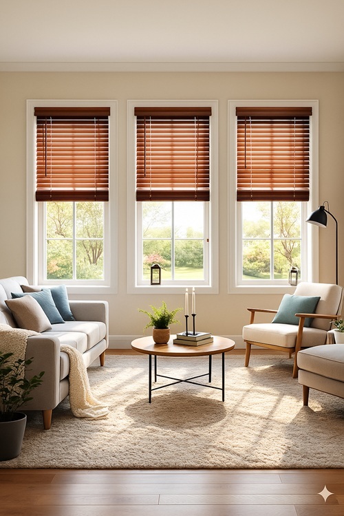 Graber Lake Forest Cordless Faux Wood Blinds
