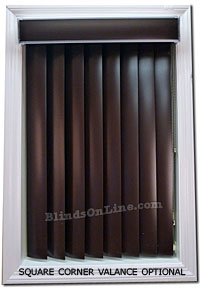 Vertical Blinds Faux Wood PVC, Wand Control