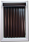 Vertical Blinds Faux Wood PVC, Wand Control