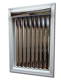 Mirror Vertical Blinds PVC, Wand Control